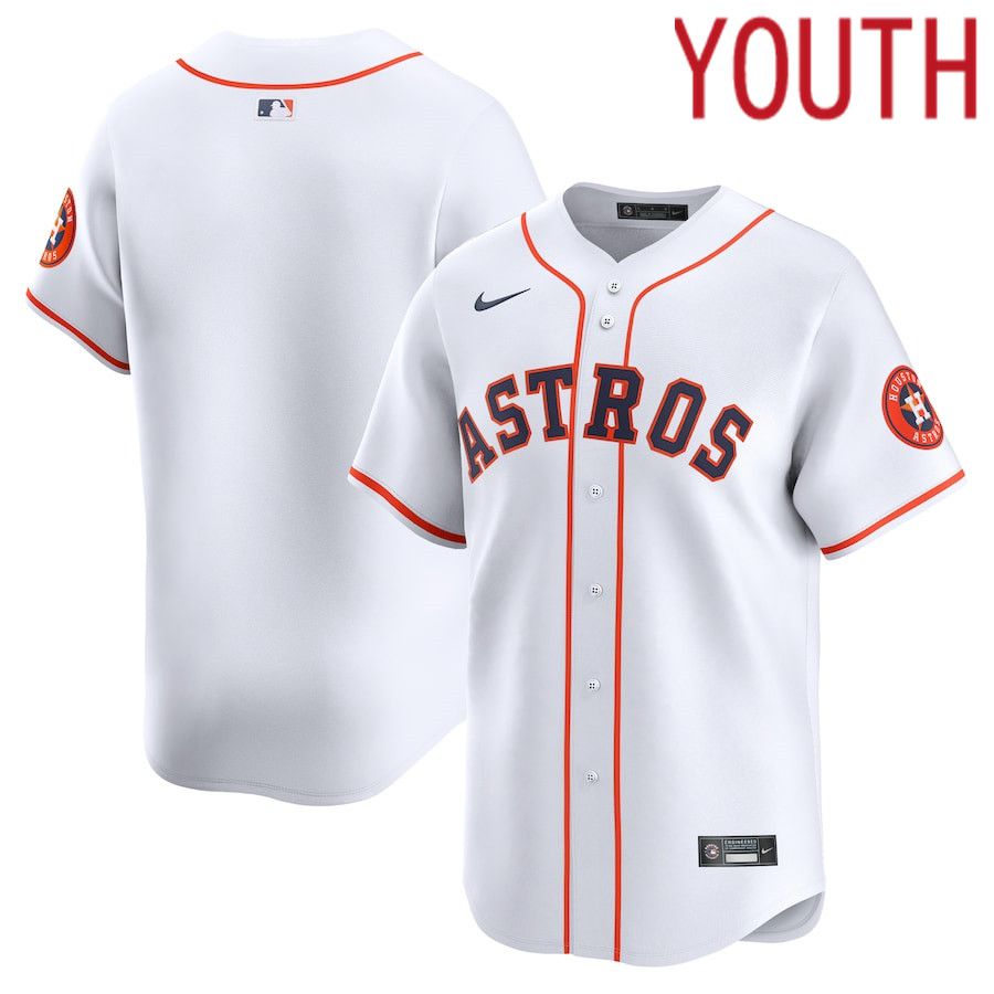 Youth Houston Astros Nike White Home Limited MLB Jersey->customized mlb jersey->Custom Jersey